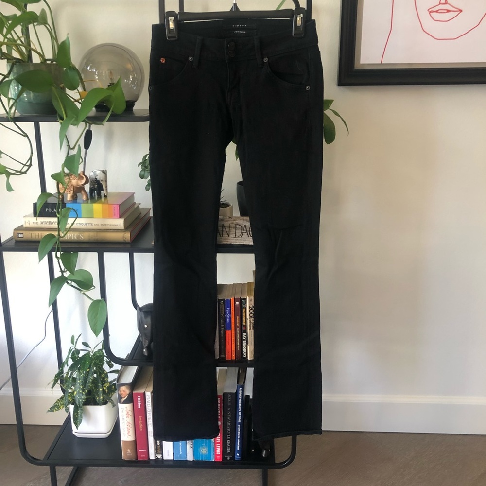 Hudson Black Low rise Boot cut Jeans - size 24